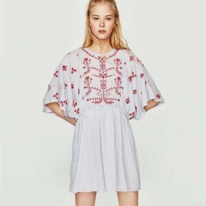 Zara embroidered 100% cotton dress